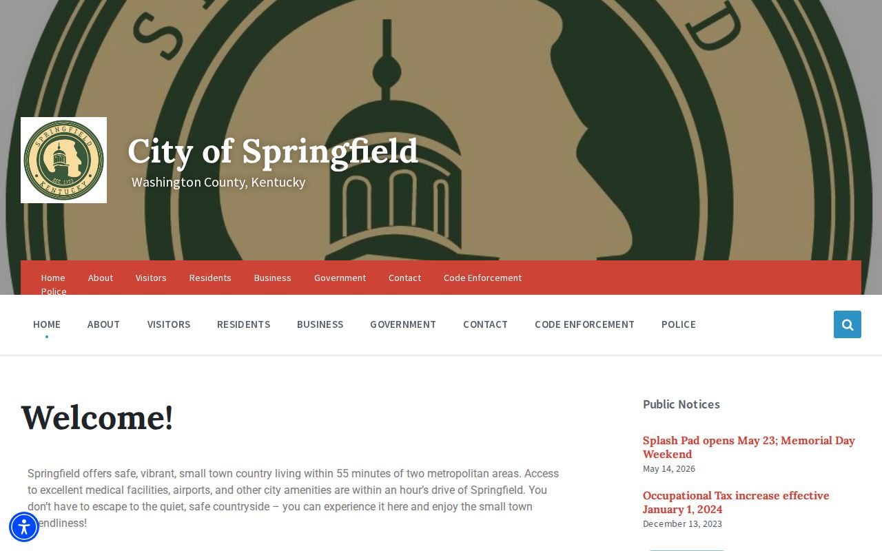 Springfield criminal records official city source