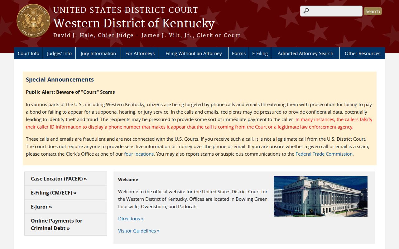 Springfield criminal records Western District court