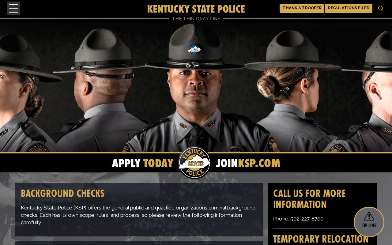 Washington County criminal history KSP background check options